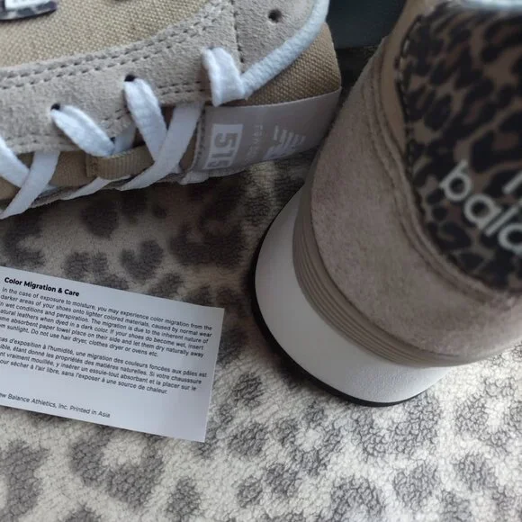 New Balance 515v3 Athletic Lifestyle Sport Trainer WL515SD3 Beige/Leopard/Animal - Picture 7 of 16